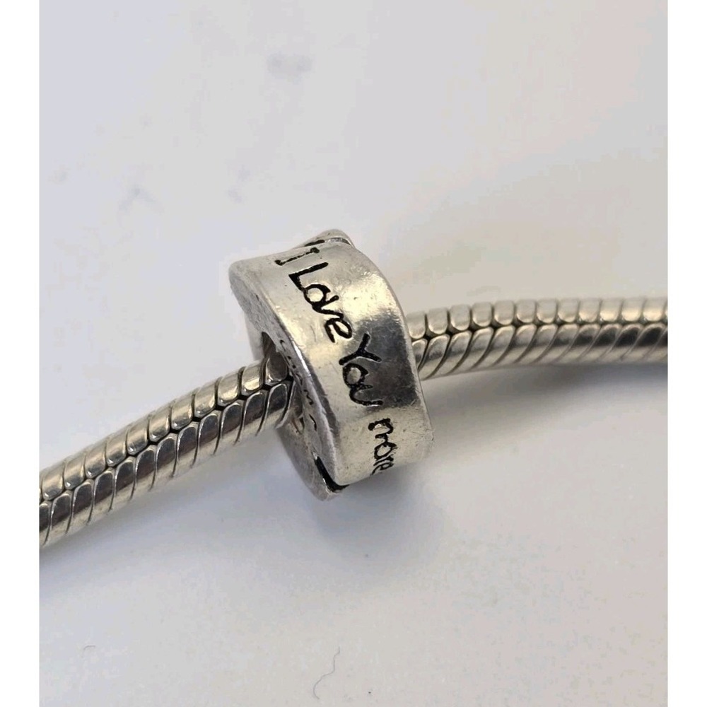 Chamilia I Love You More Sterling Silver Spacer Charm Bead 925 Retired